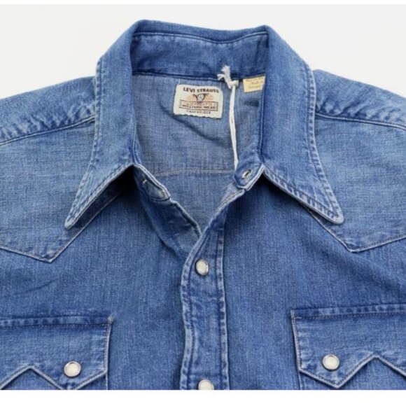 Levi's Vintage Clothing Shorthorn Sawtooth Western Shirt Men's Size S LVC Denim - Picture 6 of 15